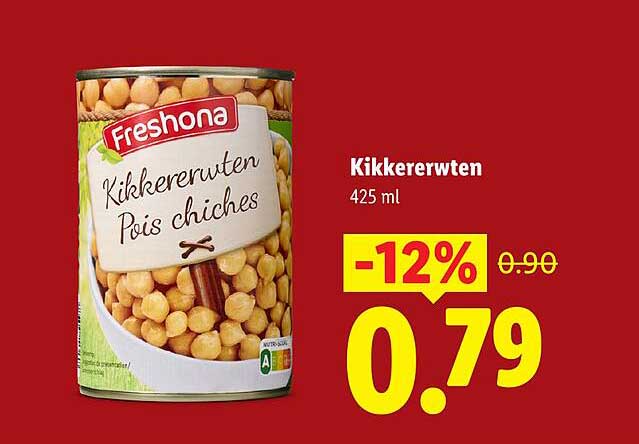 Kikkererwten -12%