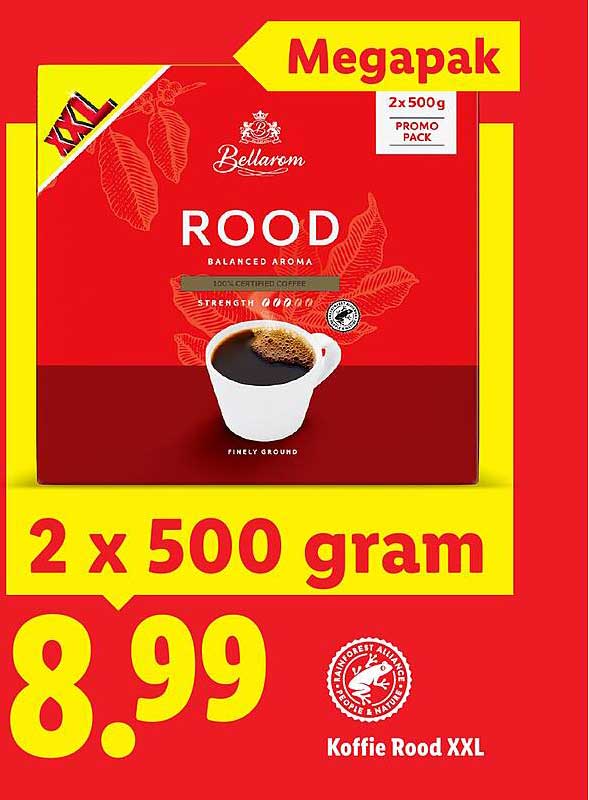 Koffie Rood XXL Megapak 2 x 500 gram