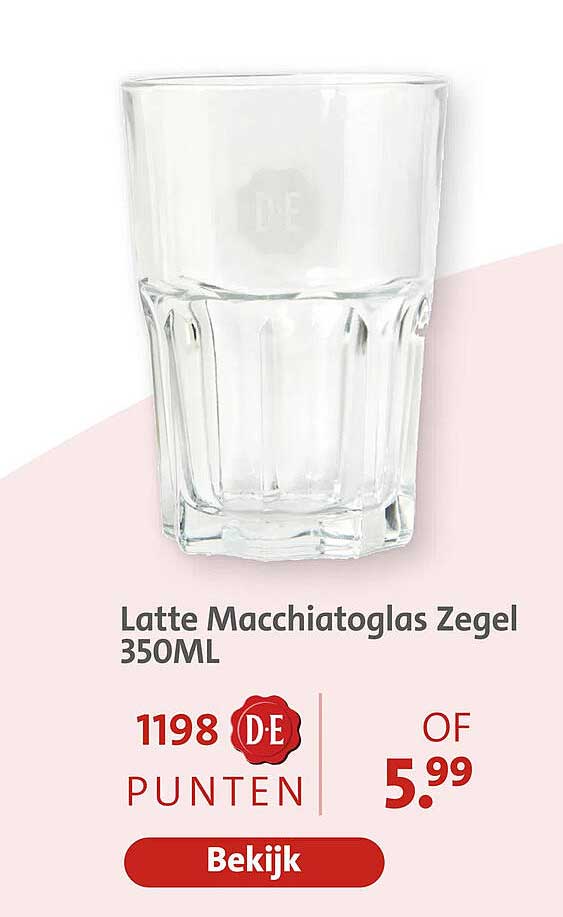 Latte Macchiatoglas Zegel 350ML