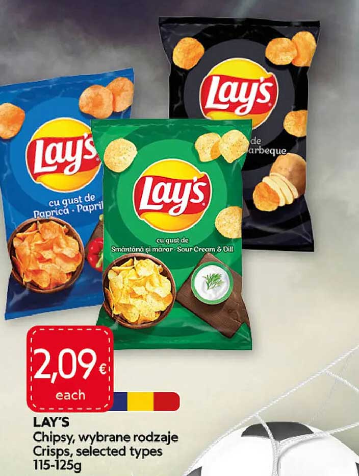 LAY'S Chipsy, wybrane rodzaje Crisps, selected types 115-125g