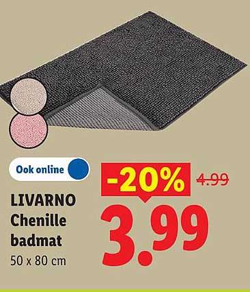 LIVARNO Chenille badmat -20%