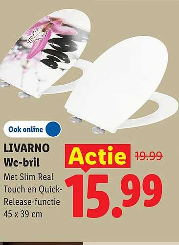 LIVARNO Wc-bril Met Slim Real Touch en Quick-Release-functie 45 x 39 cm Actie