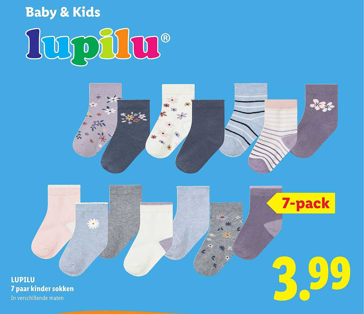LUPILU 7 paar kinder sokken