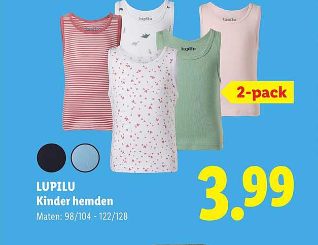 LUPILU Kinder hemden 2-pack