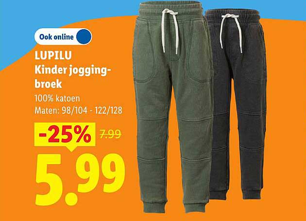 LUPILU Kinder jogging-broek -25%