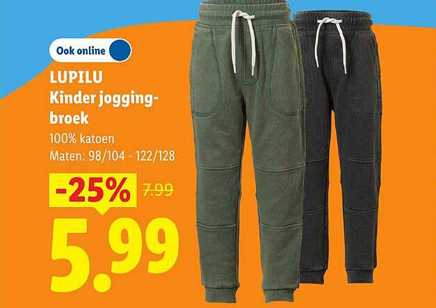 LUPILU Kinder jogging-broek -25%