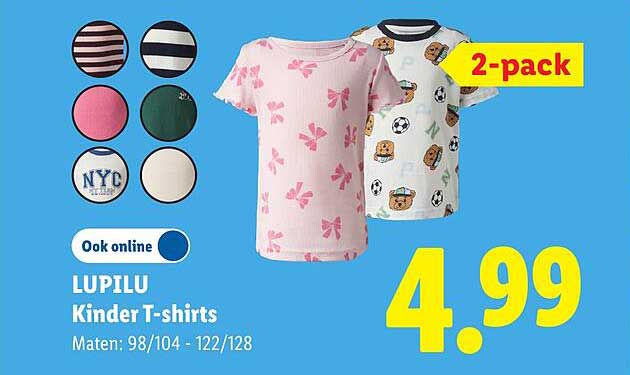 LUPILU Kinder T-shirts 2-pack