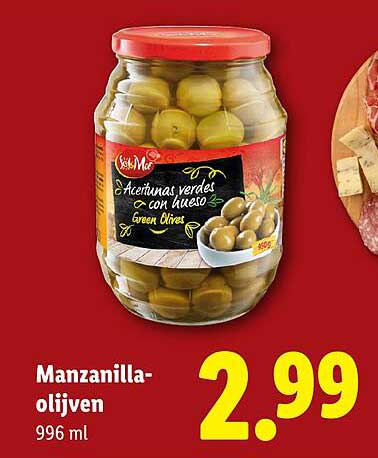 Manzanilla-olijven 996 ml