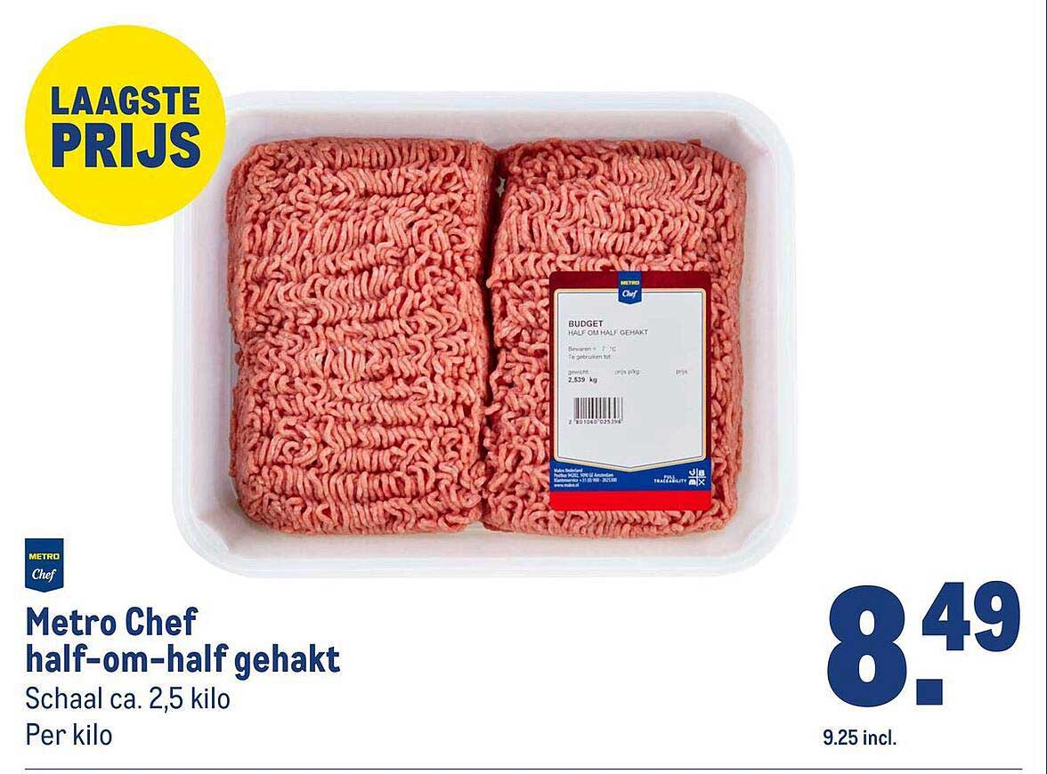 Metro Chef half-om-half gehakt