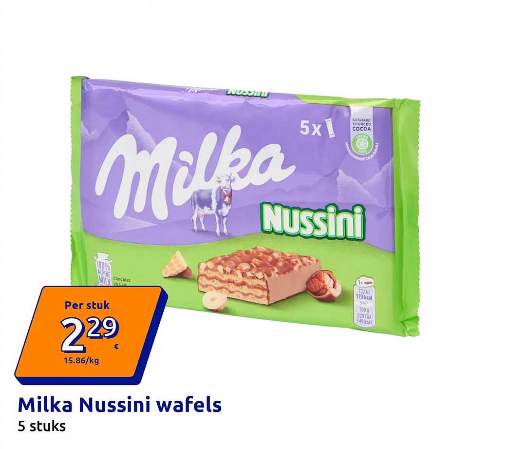 Milka Nussini wafels 5 stuks