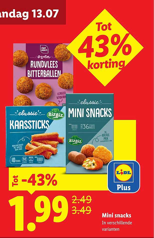 Mini snacks In verschillende varianten Tot -43%
