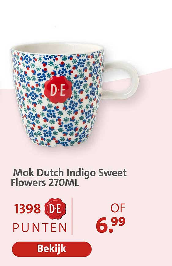 Mok Dutch Indigo Sweet Flowers 270ML