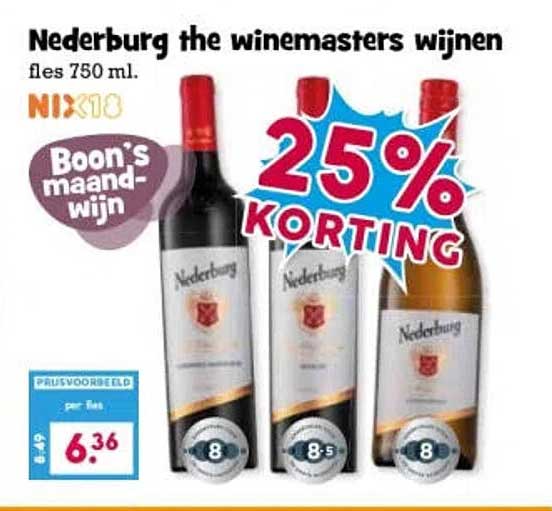 Nederburg the winemasters wijnen fles 750 ml. 25% KORTING