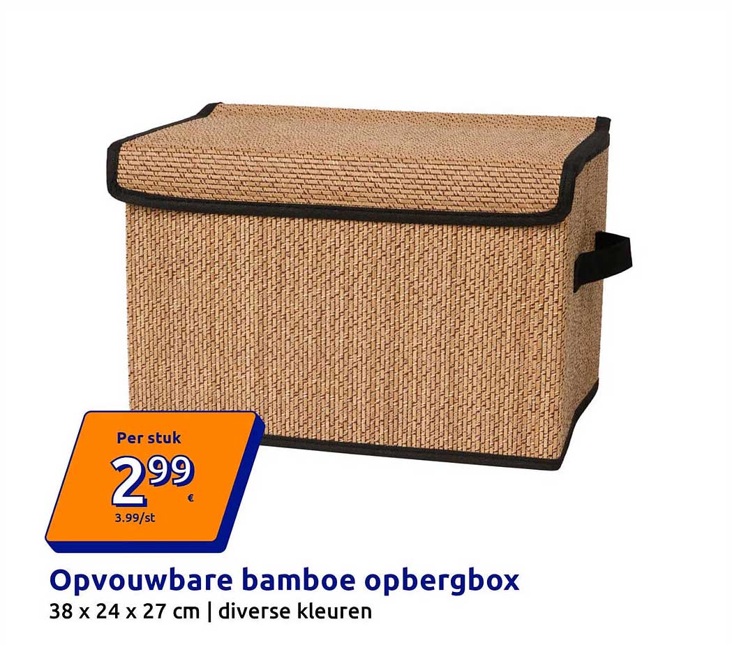 Opvouwbare bamboe opbergbox