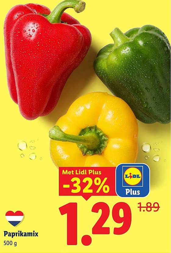 Paprikamix 500 g Met Lidl Plus -32%