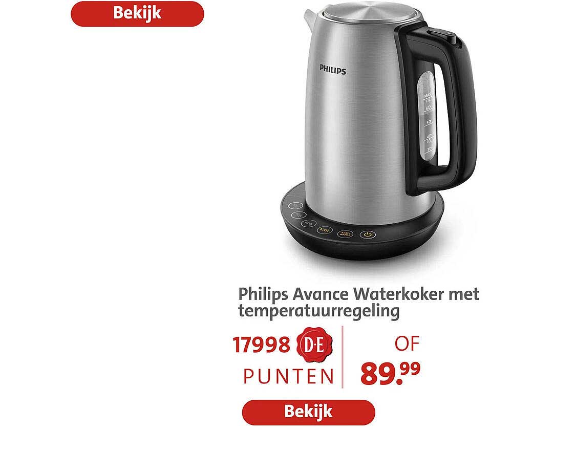 Philips Avance Waterkoker met temperatuurregeling