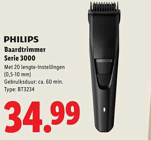 PHILIPS Baardtrimmer Serie 3000