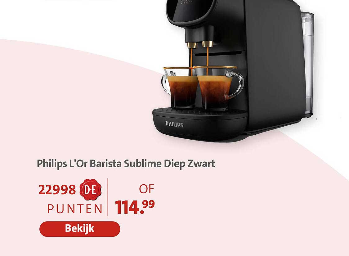 Philips L'Or Barista Sublime Diep Zwart