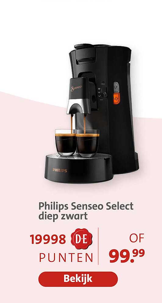 Philips Senseo Select diep zwart