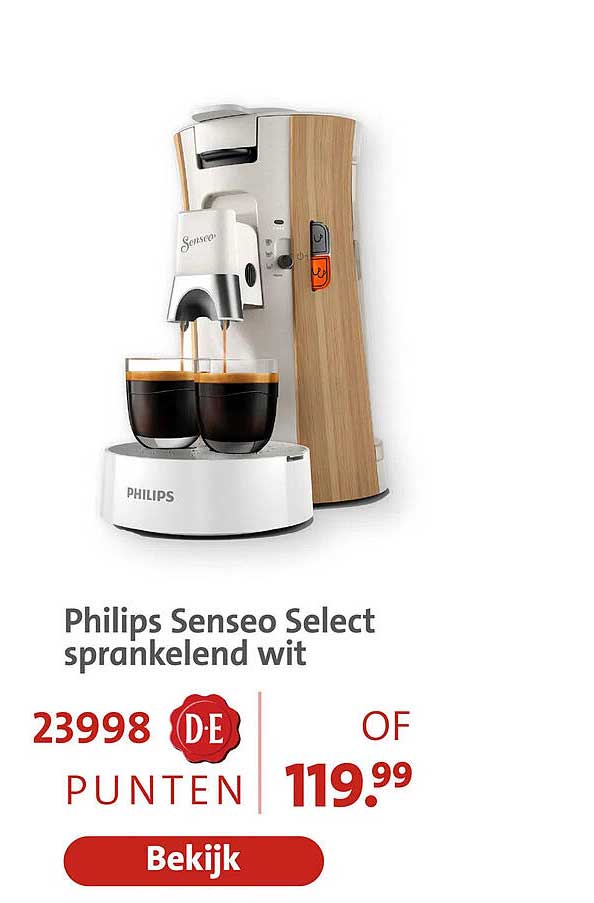 Philips Senseo Select sprankelend wit