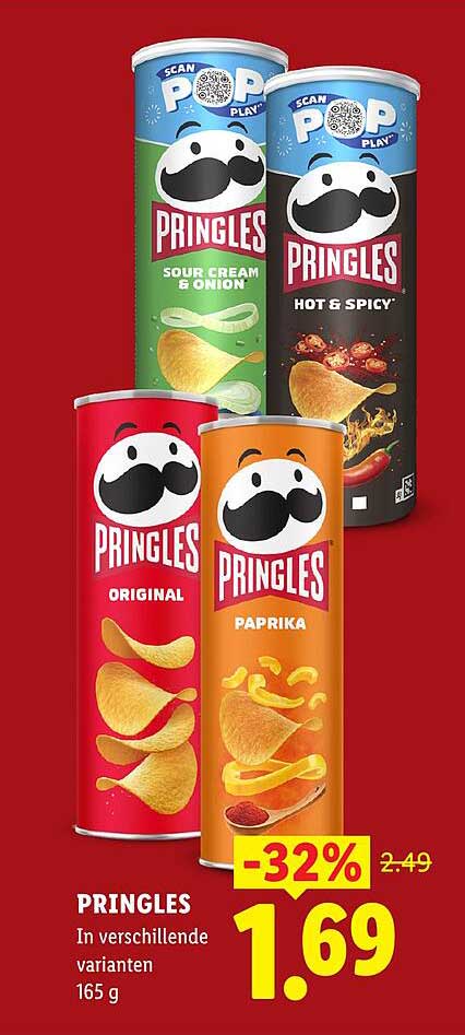 PRINGLES In verschillende varianten 165 g -32%
