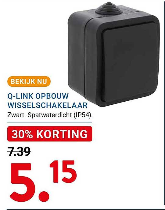 Q-LINK OPBOUW WISSELSCHAKELAAR