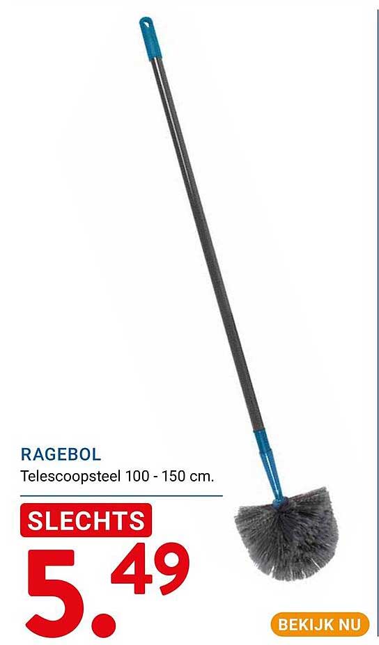 RAGEBOL Telescoopsteel 100 - 150 cm. SLECHTS