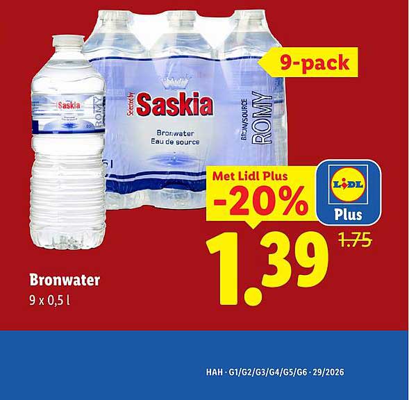 Saskia Bronwater 9-pack Met Lidl Plus -20%
