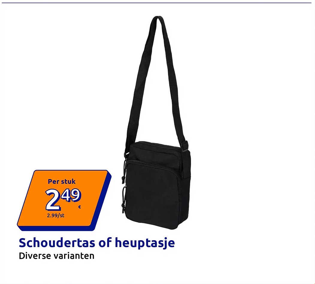 Schoudertas of heuptasje - Diverse varianten