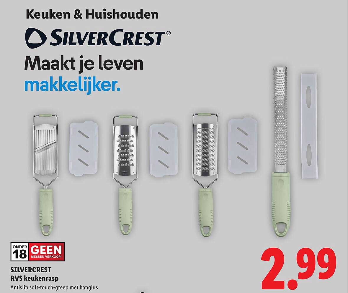 SILVERCREST RVS keukenrasp