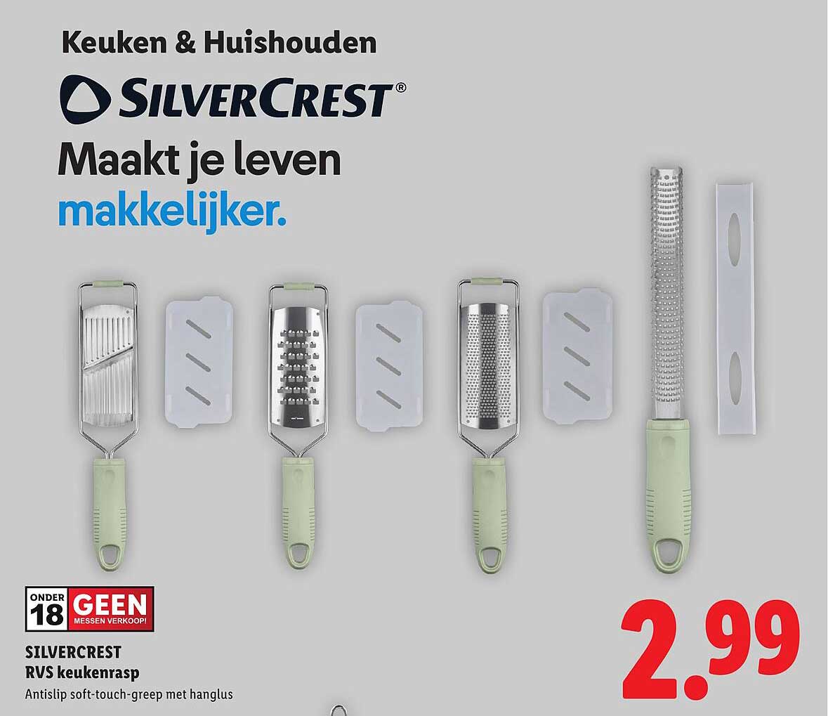 SILVERCREST RVS keukenrasp