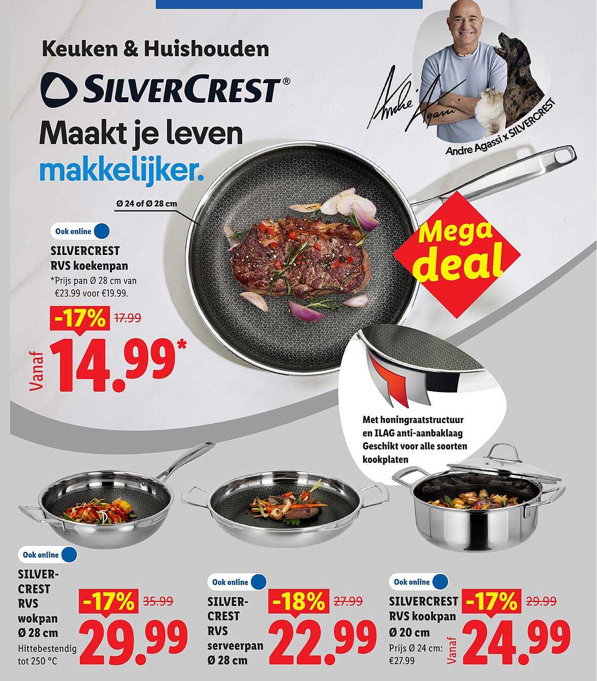 SILVERCREST RVS koekenpan