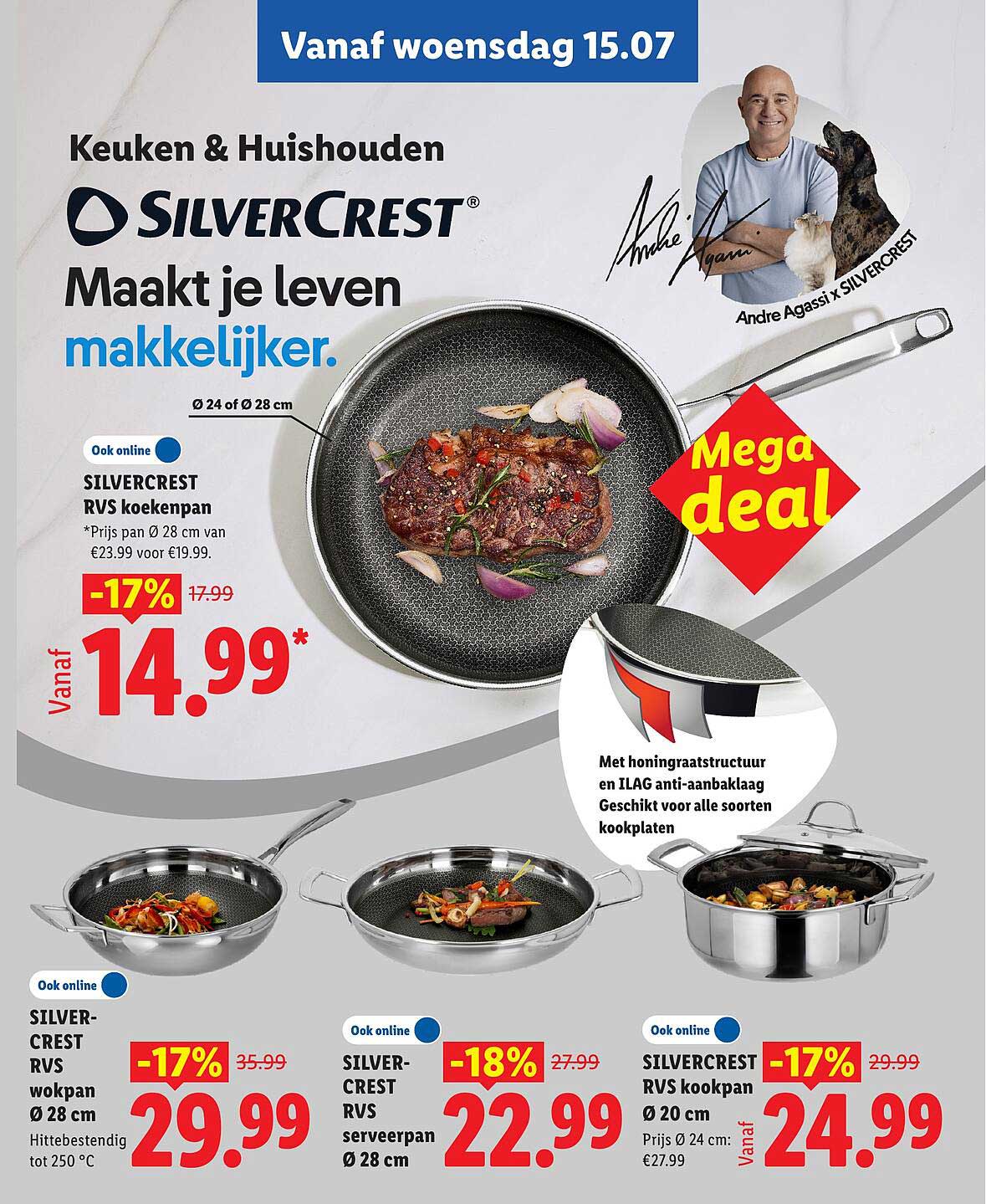 SILVERCREST RVS koekenpan