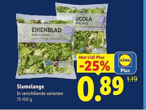 Slamelange Met Lidl Plus -25%