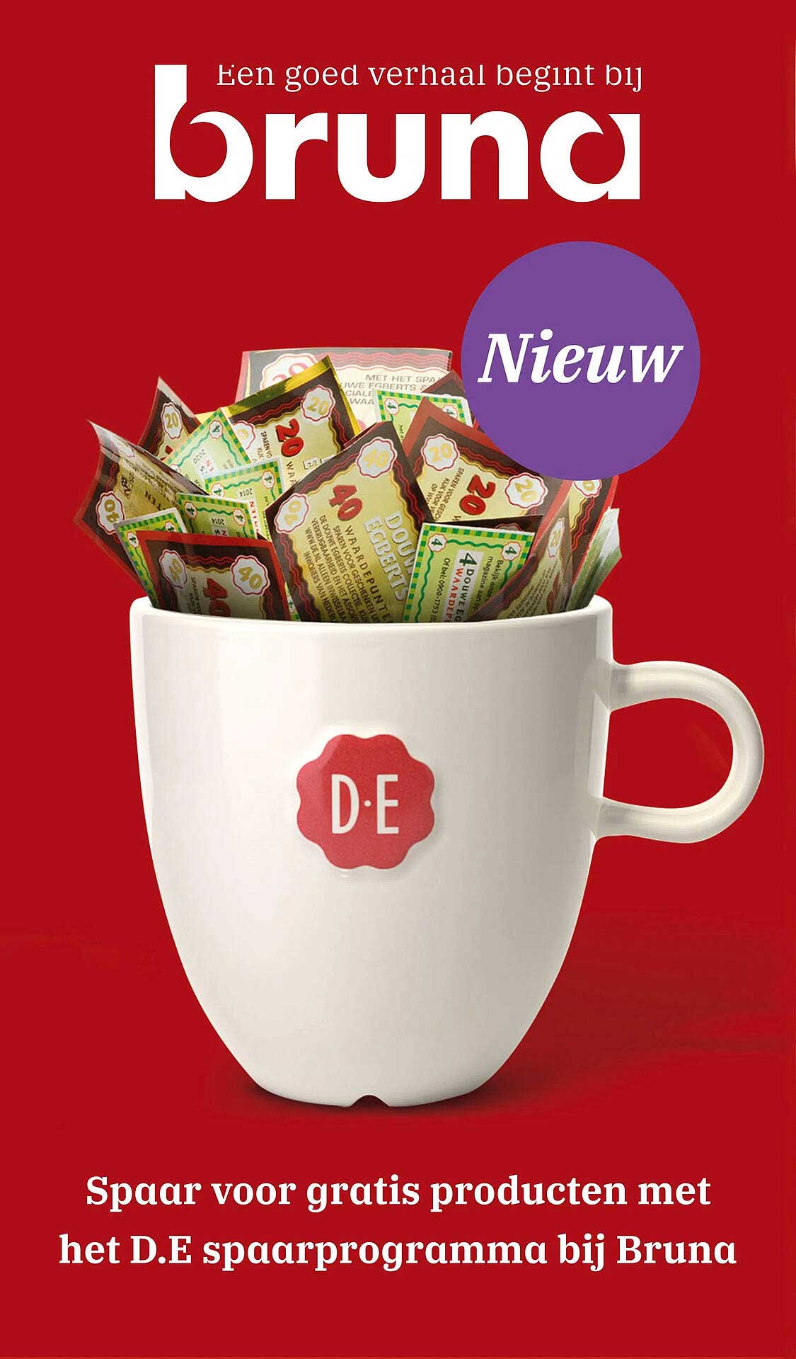 Spaar voor gratis producten met het D.E spaarprogramma bij Bruna
