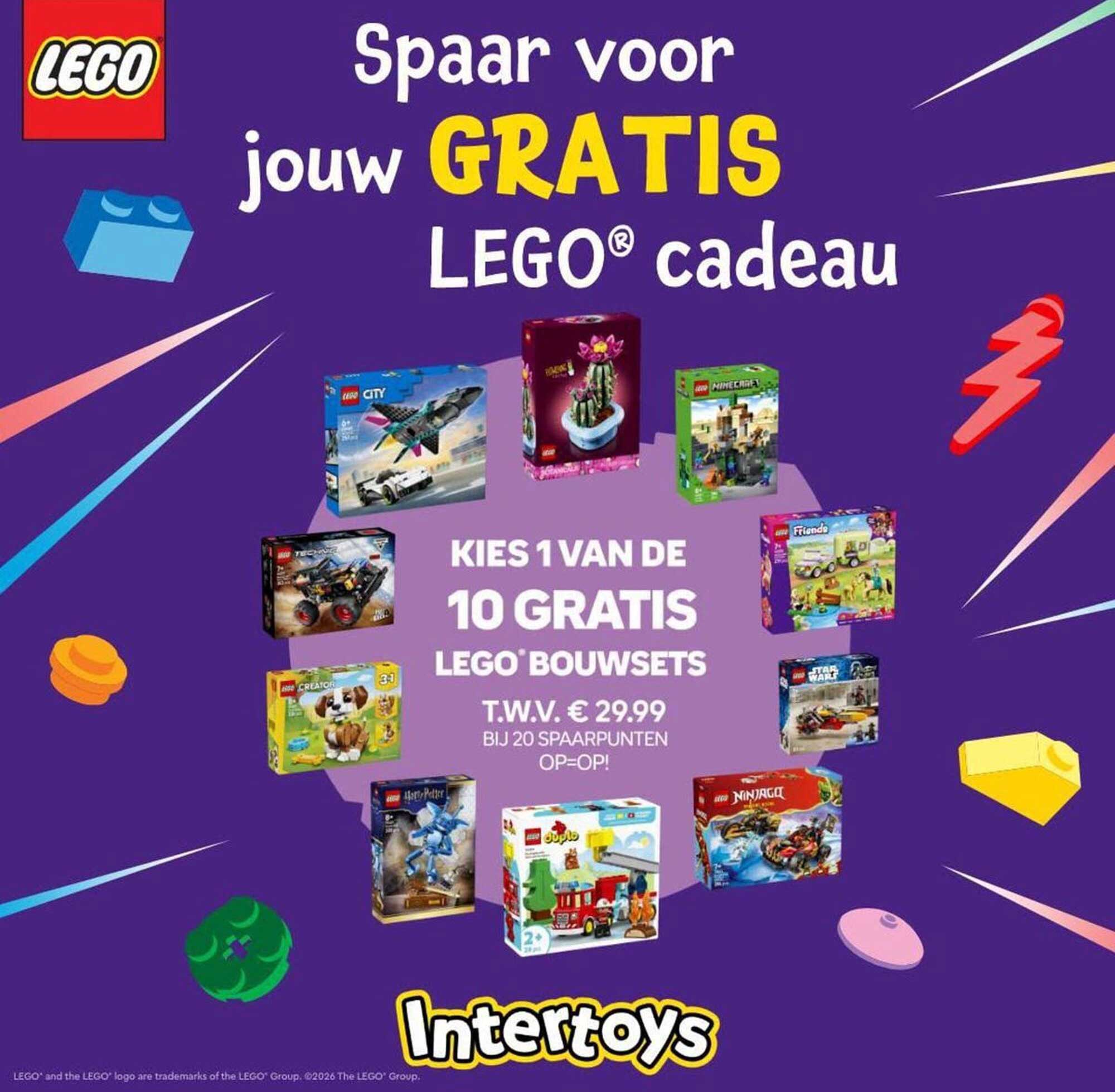 Spaar voor jouw GRATIS LEGO® cadeau