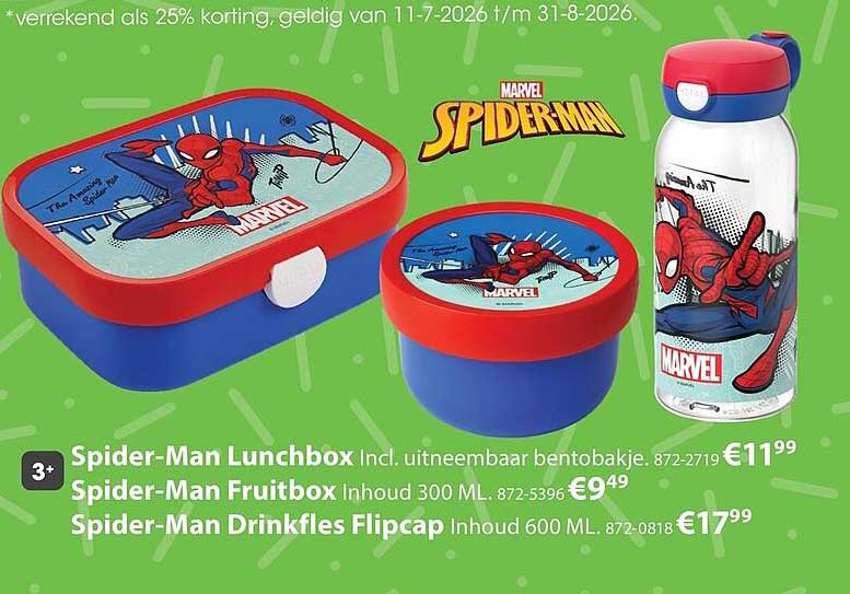 Spider-Man Lunchbox Incl. uitneembaar bentobakje. 872-2719