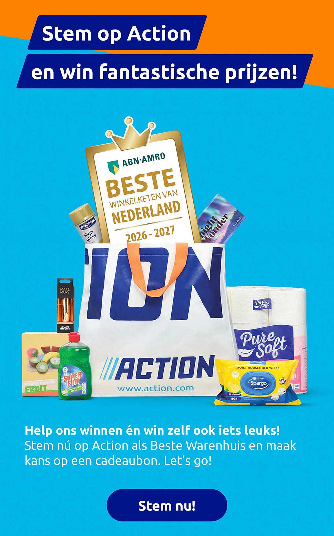 Stem op Action en win fantastische prijzen!