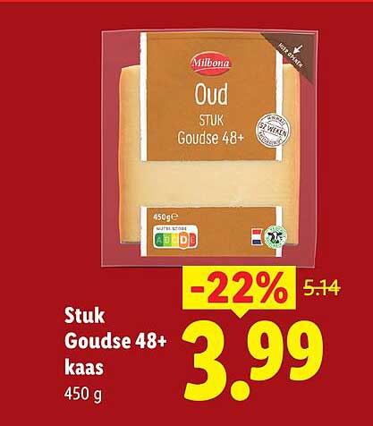 Stuk Goudse 48+ kaas 450 g