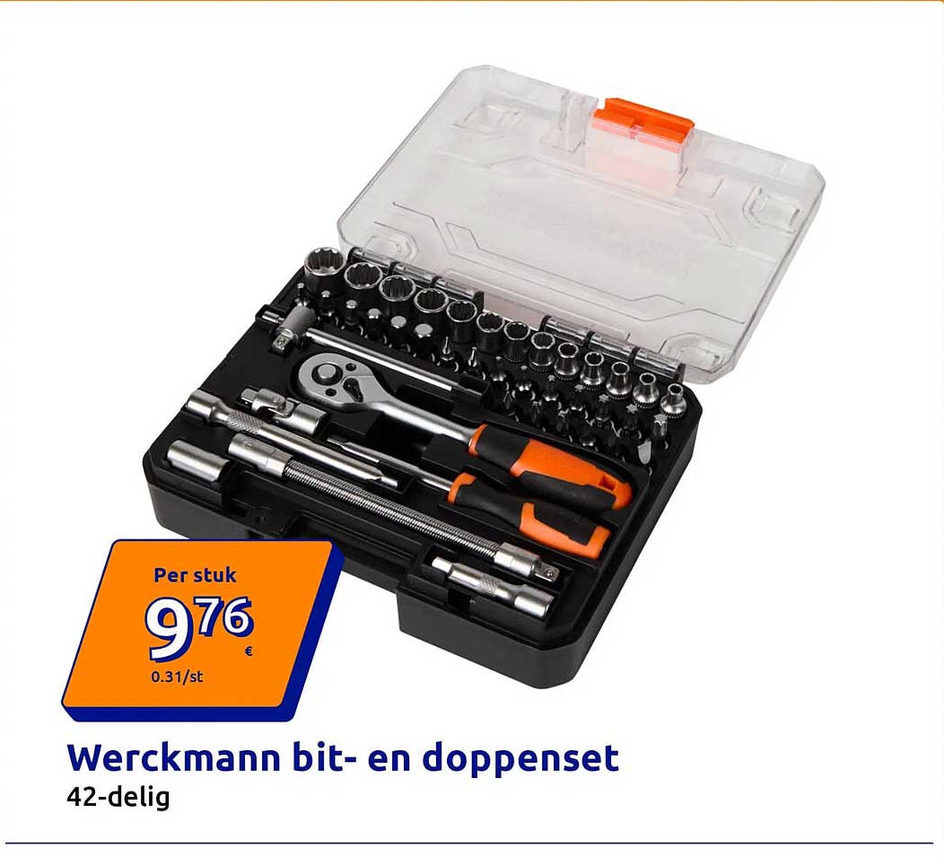 Werckmann bit- en doppenset 42-delig