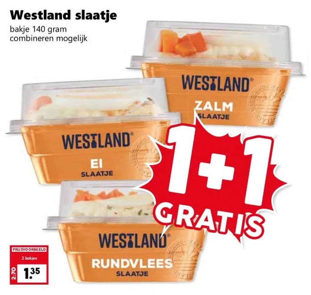 Westland slaatje 1+1 GRATIS