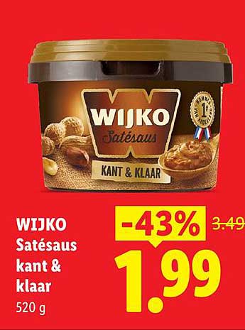 WIJKO Satésaus kant & klaar