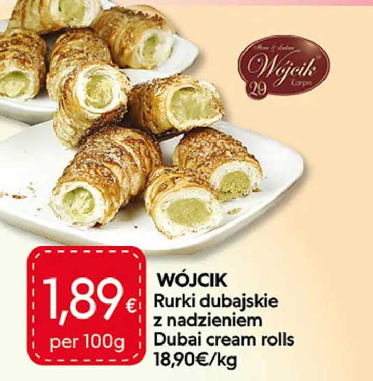 WÓJCIK Rurki dubajskie z nadzieniem Dubai cream rolls