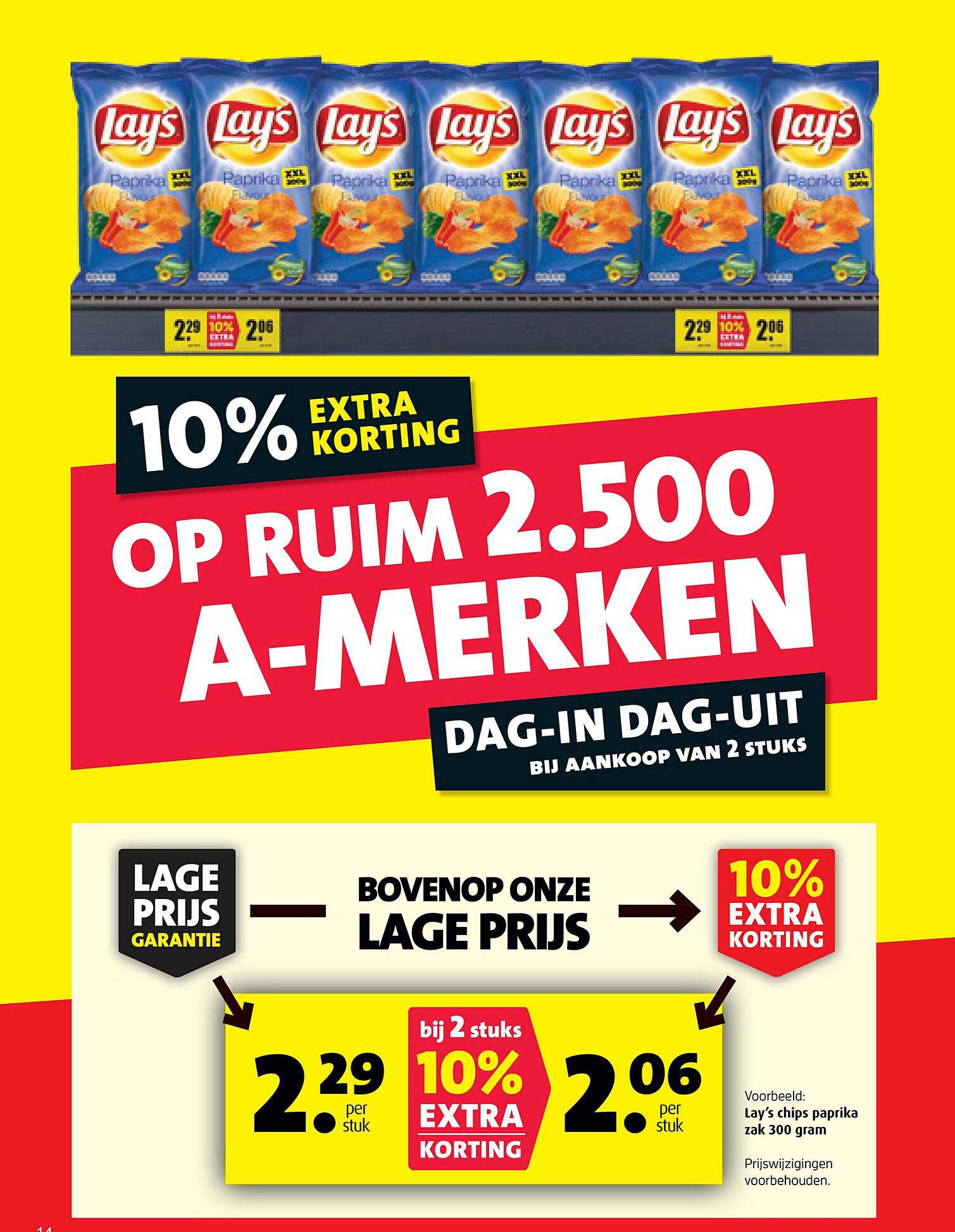 10% EXTRA KORTING OP RUIM 2.500 A-MERKEN