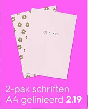 2-pak schriften A4 gelinieerd