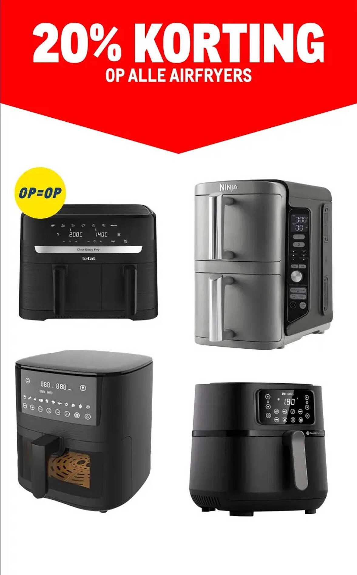 20% KORTING OP ALLE AIRFRYERS