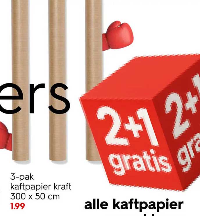 3-pak kaftpapier kraft 300 x 50 cm