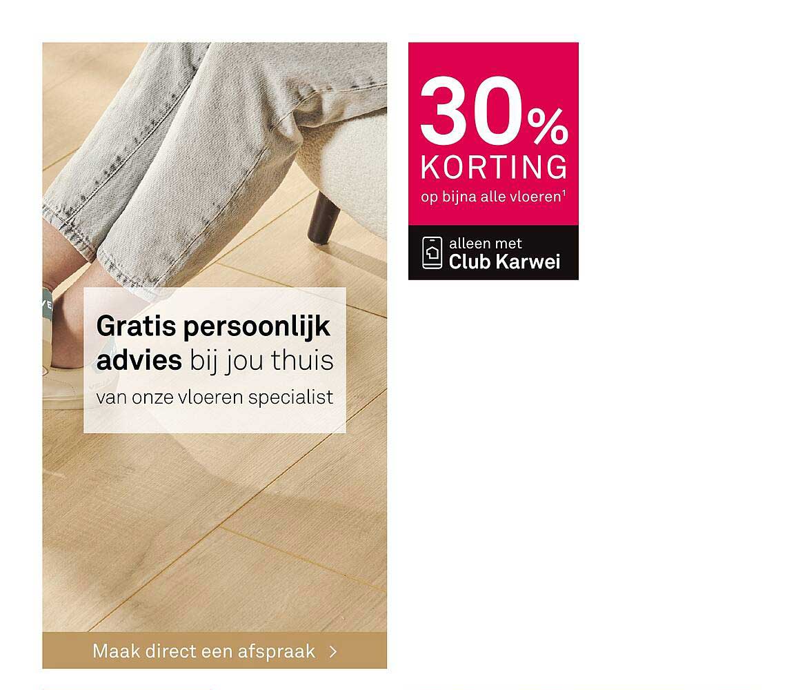 30% KORTING op bijna alle vloeren