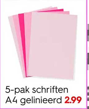 5-pak schriften A4 gelinieerd