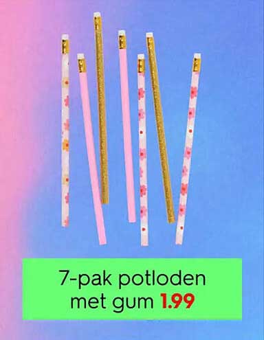 7-pak potloden met gum